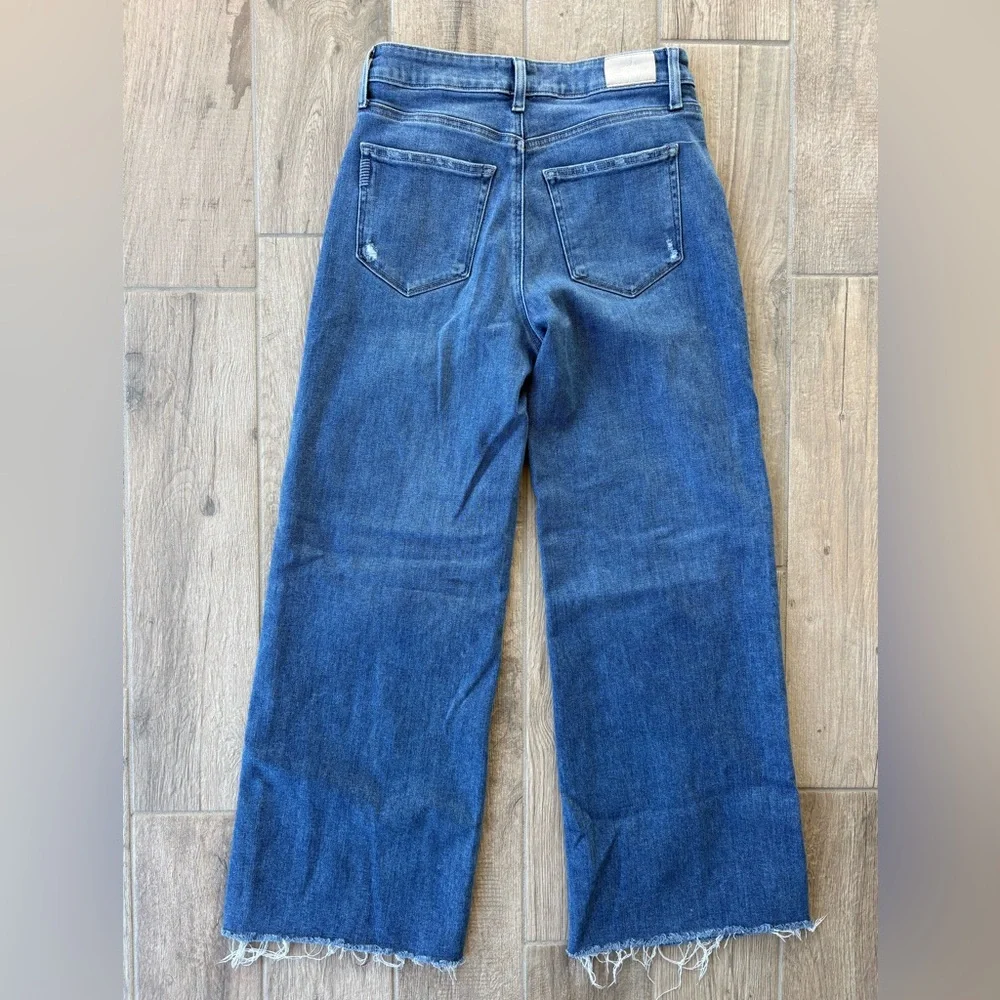 Paige Anessa Wide Leg Jean Flamenco Distressed Size 29 - Picture 4 of 7